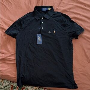 Polo by Ralph Lauren Men's Black Polo Shirt - Slim Fit